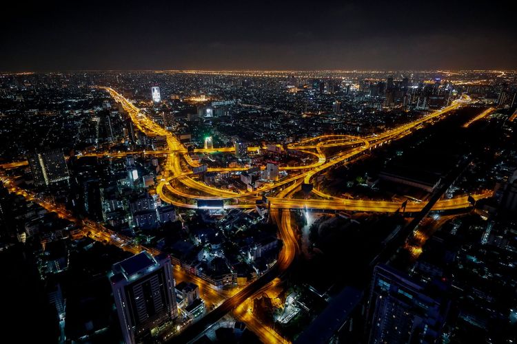 A view of Bangkok during a curfew.