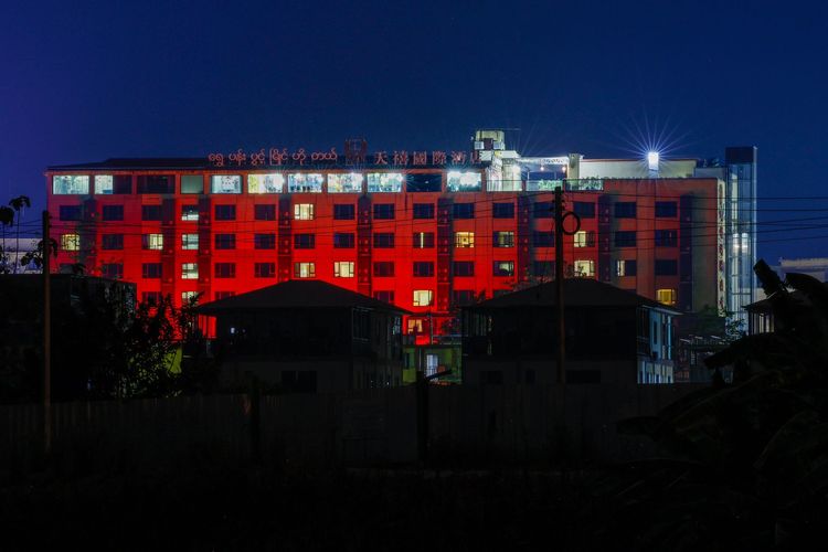 Shwe Kokko city at night